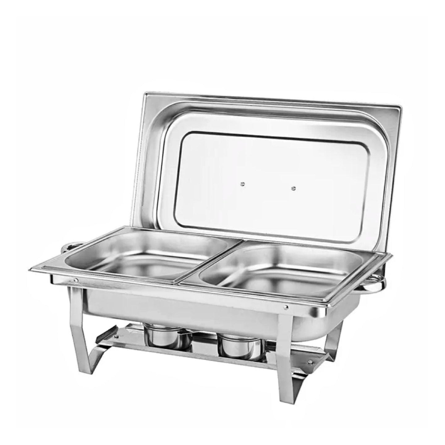 Buy GOMINIMO 9L Chafing Dish Stainless Steel Food Buffet Warmer Pan (2x4.5L Dual Trays) discounted | Products On Sale Australia