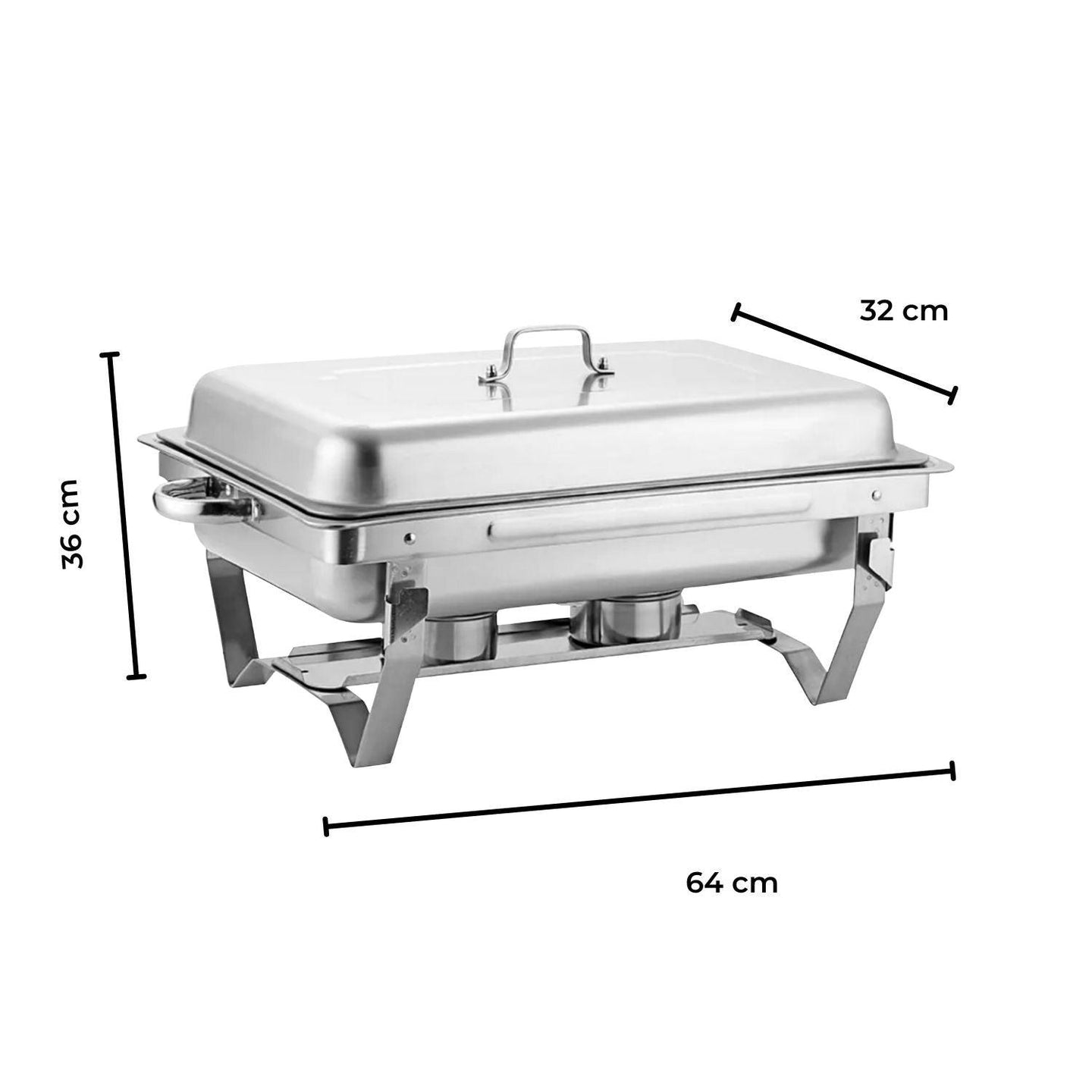 Buy GOMINIMO 9L Chafing Dish Stainless Steel Food Buffet Warmer Pan (2x4.5L Dual Trays) discounted | Products On Sale Australia