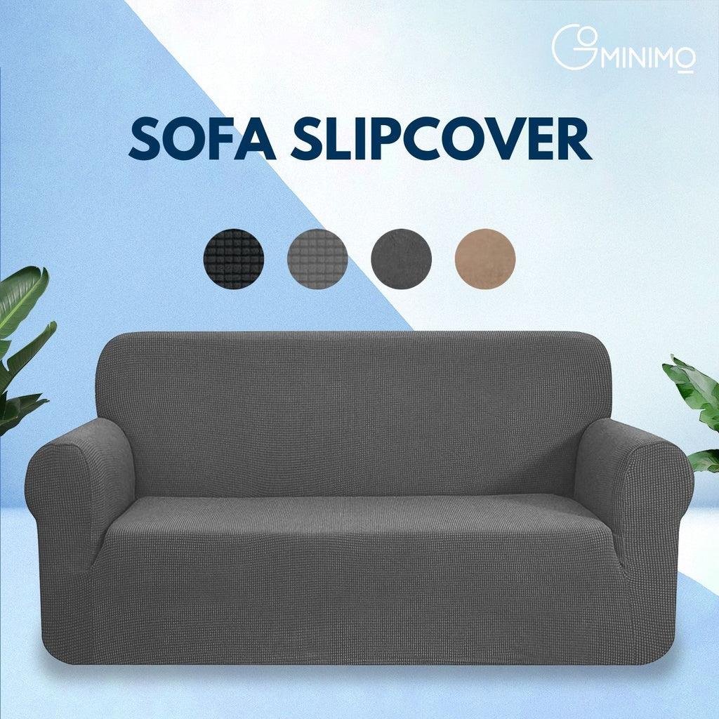 Buy GOMINIMO Polyester Jacquard Sofa Cover 2 Seater (Grey) discounted | Products On Sale Australia