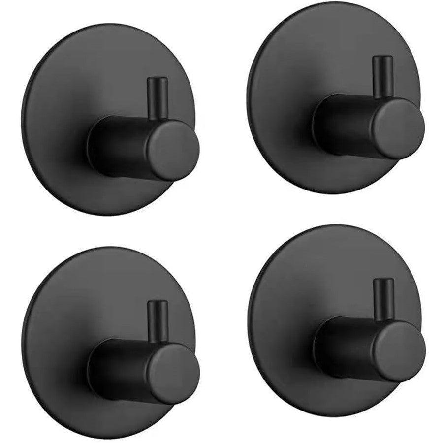 Buy Gominimo Round Stainless Steel Wall Hook 4pcs (Black) discounted | Products On Sale Australia