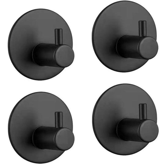 Buy Gominimo Round Stainless Steel Wall Hook 4pcs (Black) discounted | Products On Sale Australia