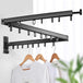 Buy GOMINIMO Wall Mount Tri-fold Clothes Rack Black discounted | Products On Sale Australia