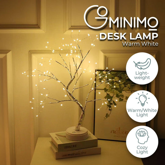 Buy GOMINIMO Wood Desk Lamp- Bonsai Fairy Tree Lights Warm White- discounted | Products On Sale Australia