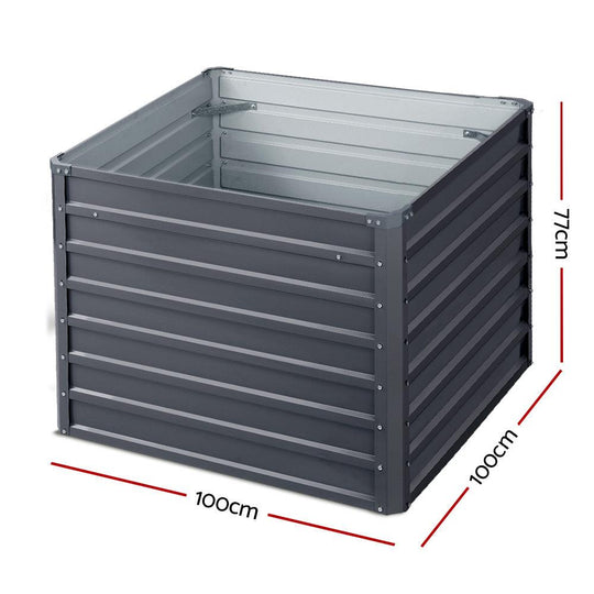 Buy Greenfingers 2x Garden Bed 100x100x77cm Planter Box Raised Container Galvanised discounted | Products On Sale Australia