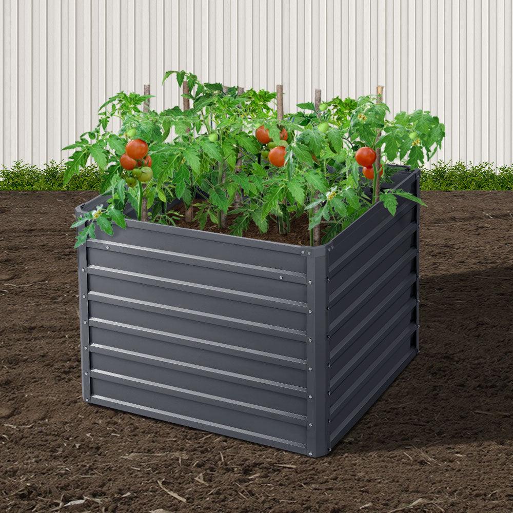 Buy Greenfingers 2x Garden Bed 100x100x77cm Planter Box Raised Container Galvanised discounted | Products On Sale Australia