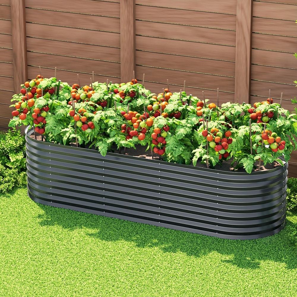 Buy Greenfingers Garden Bed 240X80X56cm Oval Planter Box discounted | Products On Sale Australia