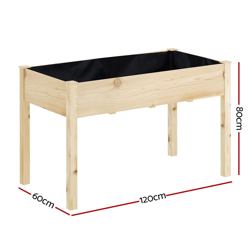 Buy Greenfingers Garden Bed Elevated 120x60x80cm Wooden Planter Box Raised Container discounted | Products On Sale Australia