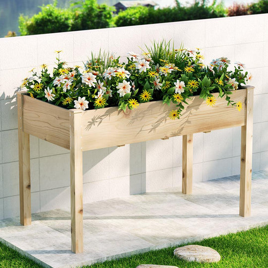 Buy Greenfingers Garden Bed Elevated 120x60x80cm Wooden Planter Box Raised Container discounted | Products On Sale Australia