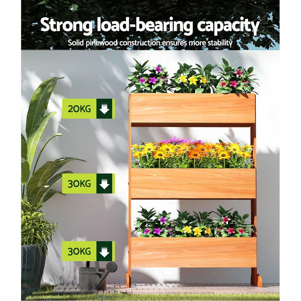 Buy Greenfingers Garden Bed Elevated 69x39x106cm Wooden Planter Box Container Herb discounted | Products On Sale Australia