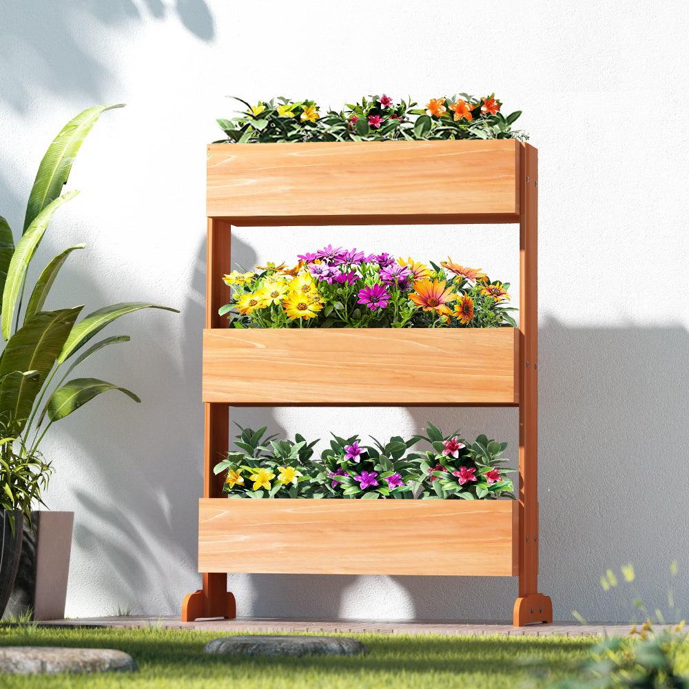 Buy Greenfingers Garden Bed Elevated 69x39x106cm Wooden Planter Box Container Herb discounted | Products On Sale Australia