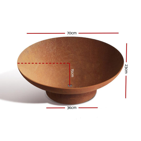 Buy Grillz Fire Pit Bowl Cast Iron Rustic 70cm | Products On Sale Australia