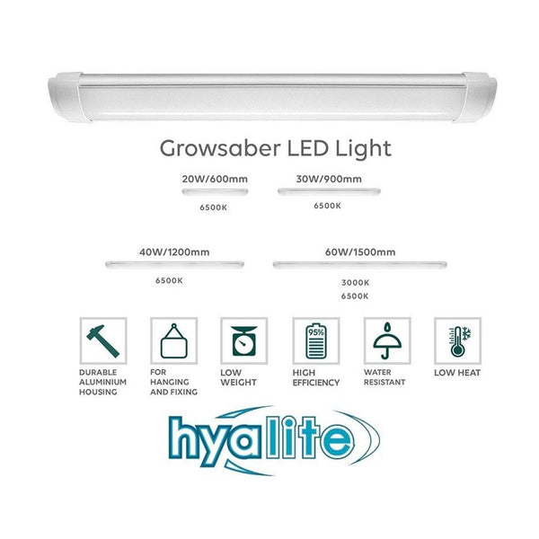 Buy Growsaber Hydroponic Led Lights Grow Light Hydro Plant Growing 20W 6500K 600mm | Products On Sale Australia