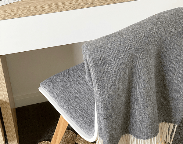 Buy Hampton Throw - Merino Wool Blend - Dark Grey discounted | Products On Sale Australia