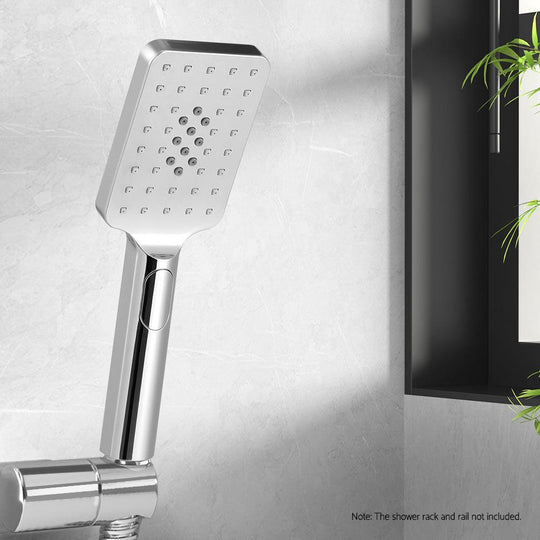 Buy Handheld Shower Head 3.1'' High Pressure 3 Spray Modes Square Chrome discounted | Products On Sale Australia