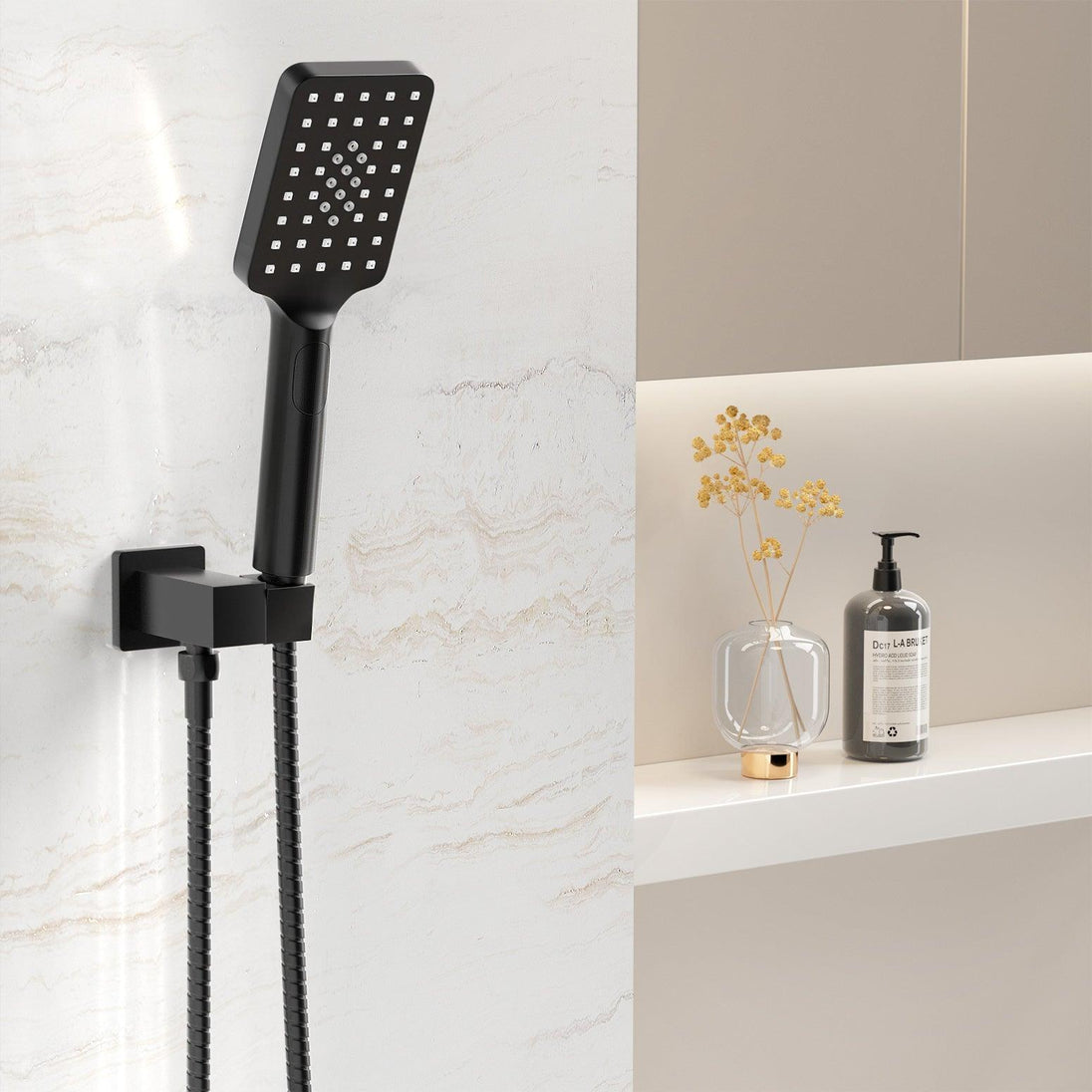 Buy Handheld Shower Head Holder 3.1'' High Pressure Black discounted | Products On Sale Australia