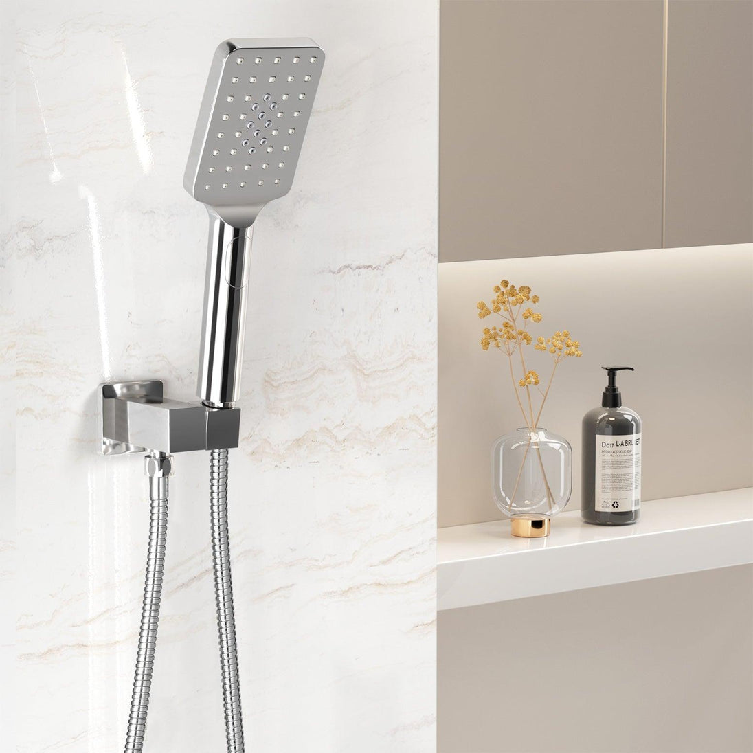 Buy Handheld Shower Head Holder 3.1'' High Pressure Silver discounted | Products On Sale Australia