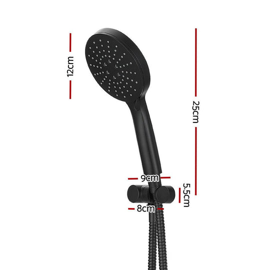 Buy Handheld Shower Head Holder 4.7'' High Pressure Black discounted | Products On Sale Australia