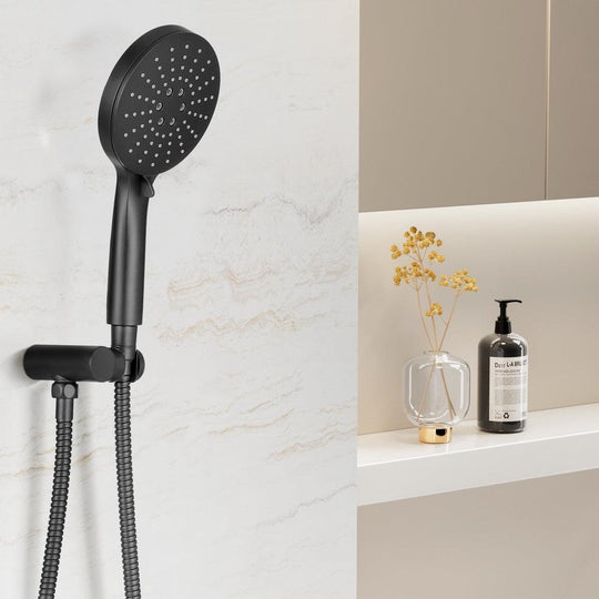 Buy Handheld Shower Head Holder 4.7'' High Pressure Black discounted | Products On Sale Australia