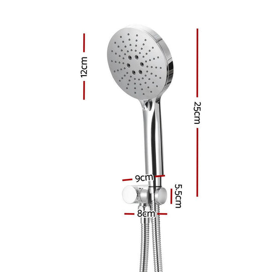 Buy Handheld Shower Head Holder 4.7'' High Pressure Silver discounted | Products On Sale Australia