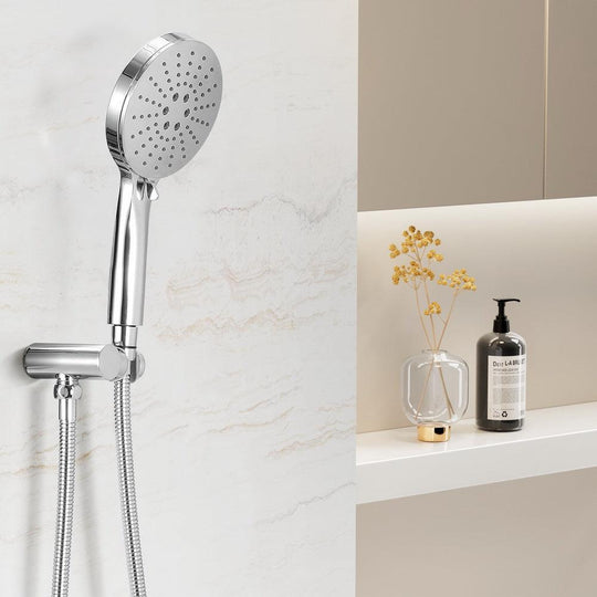 Buy Handheld Shower Head Holder 4.7'' High Pressure Silver discounted | Products On Sale Australia