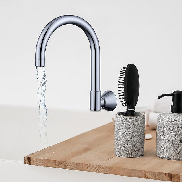 Buy High Reach Swivel Wall Kitchen Laundry Bath Basin Spout discounted | Products On Sale Australia