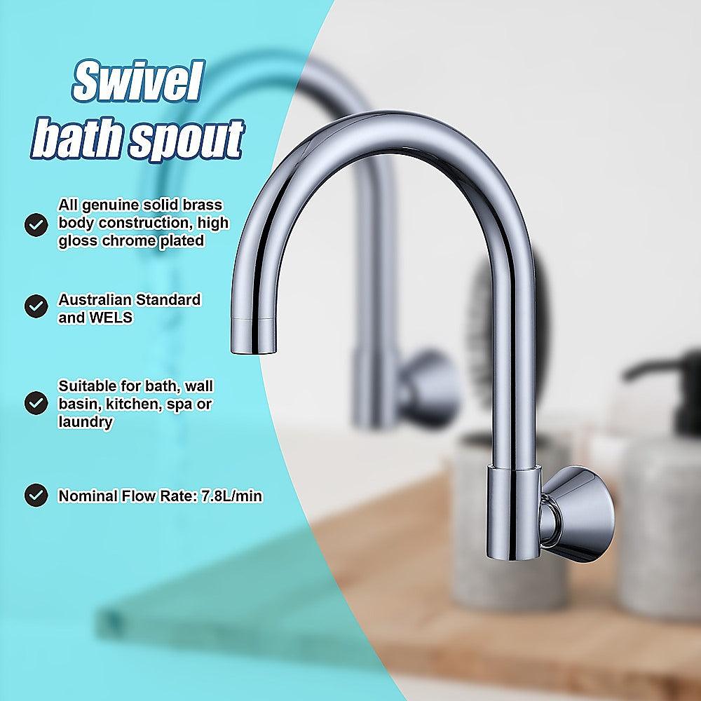 Buy High Reach Swivel Wall Kitchen Laundry Bath Basin Spout discounted | Products On Sale Australia