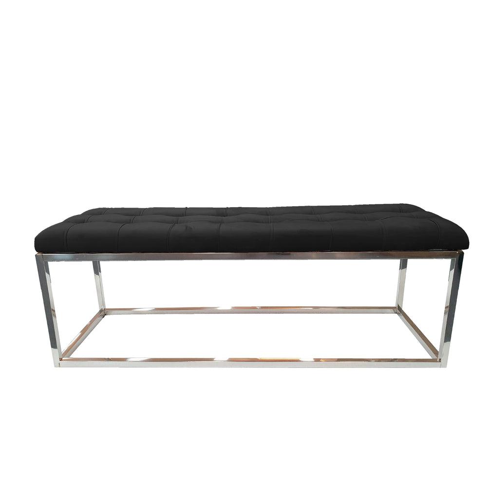 Buy Holly Silver/ Black Ottoman discounted | Products On Sale Australia