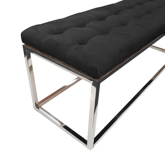 Buy Holly Silver/ Black Ottoman discounted | Products On Sale Australia