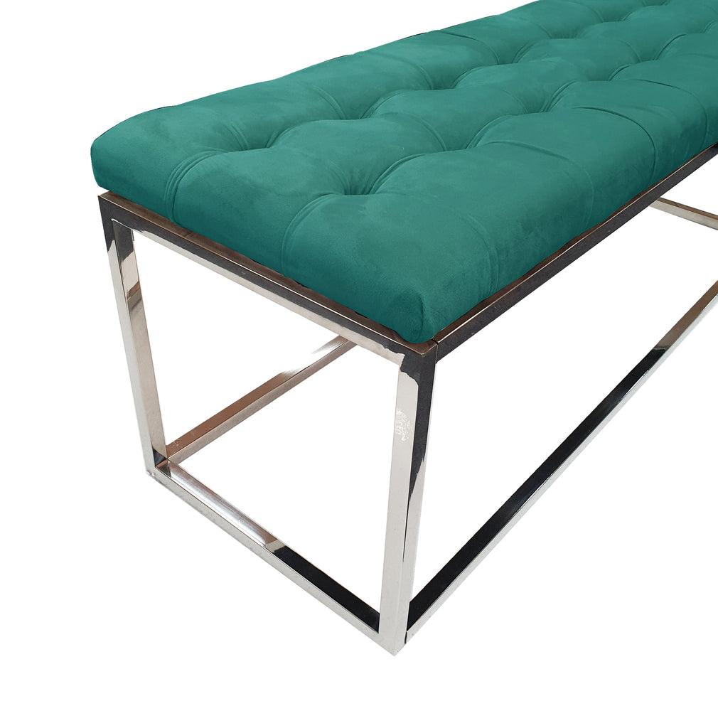 Buy Holly Silver / Green Ottoman discounted | Products On Sale Australia