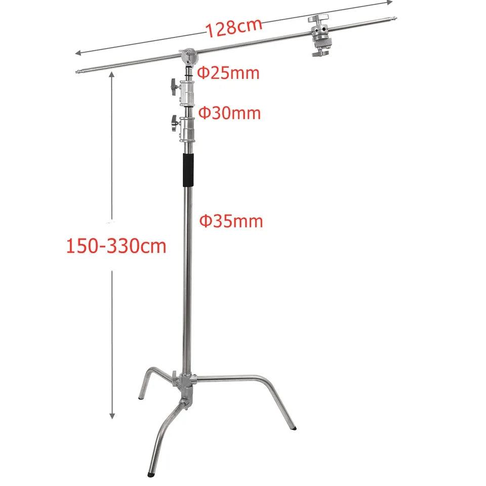 Buy HRIDZ 10.8ft/330cm Heavy Duty Studio C Stand Century Stand Boom Arm Grip Heads Kit discounted | Products On Sale Australia