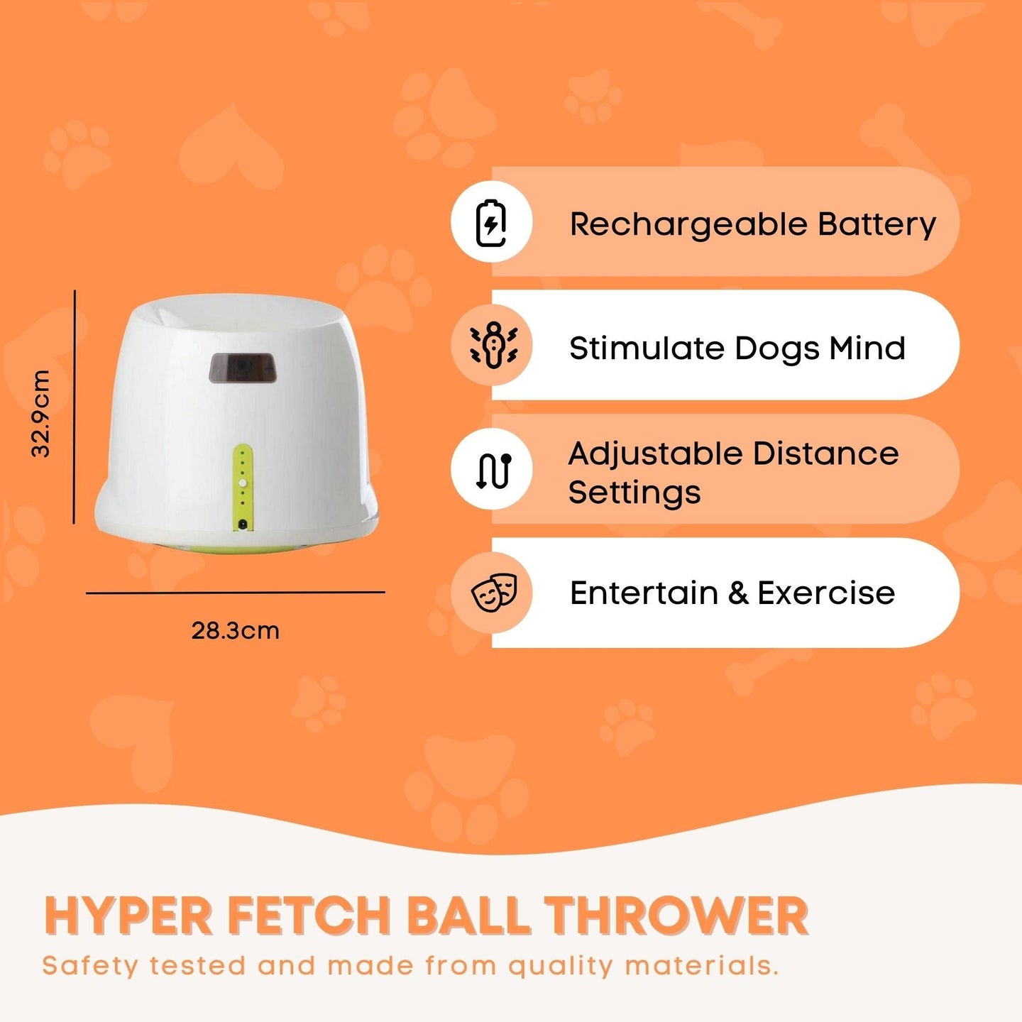 Buy Hyper Fetch Maxi Dog Ball Thrower - Large Interactive Pet Toy Launcher discounted | Products On Sale Australia