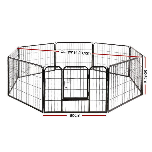 Buy i.Pet 24" 8 Panel Dog Playpen Pet Exercise Cage Enclosure Fence Play Pen discounted | Products On Sale Australia