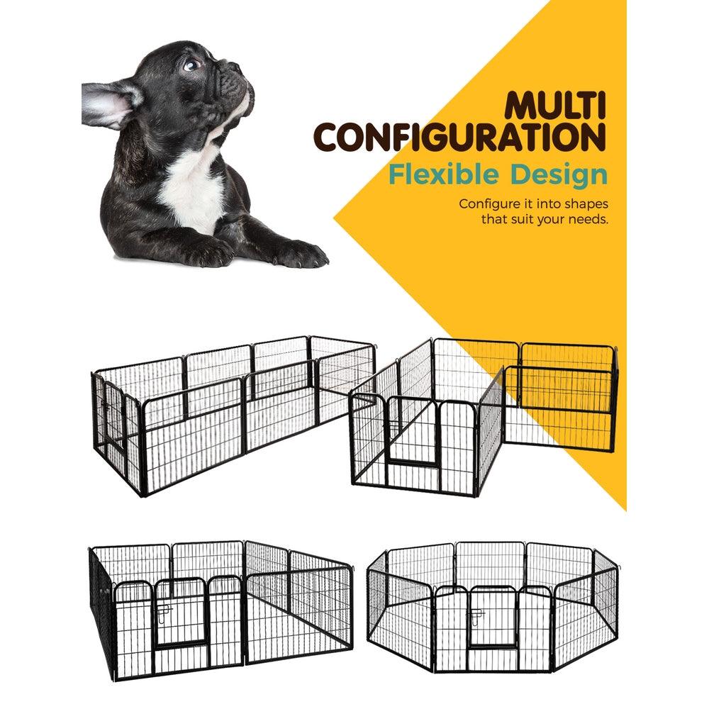 Buy i.Pet 24" 8 Panel Dog Playpen Pet Exercise Cage Enclosure Fence Play Pen discounted | Products On Sale Australia