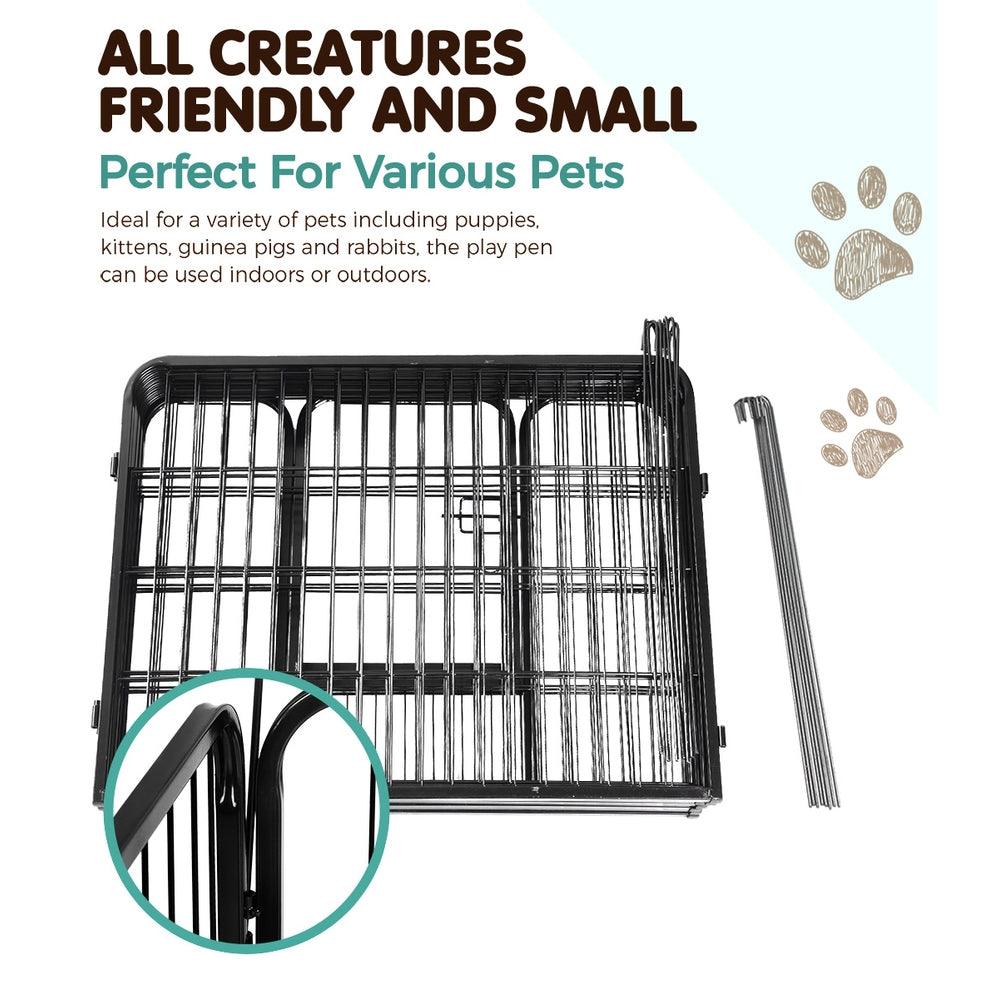 Buy i.Pet 24" 8 Panel Dog Playpen Pet Exercise Cage Enclosure Fence Play Pen discounted | Products On Sale Australia