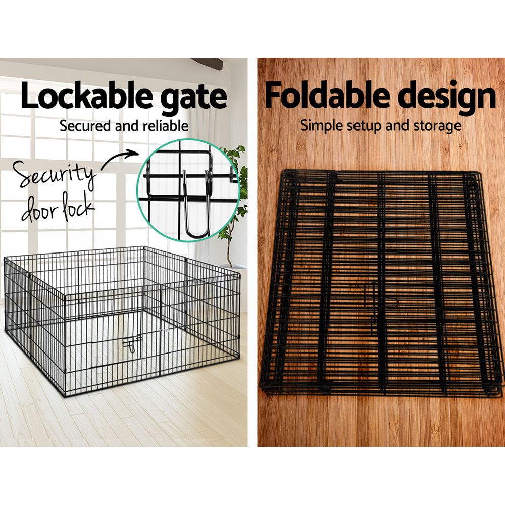 Buy i.Pet 24" 8 Panel Dog Playpen Pet Fence Exercise Cage Enclosure Play Pen discounted | Products On Sale Australia