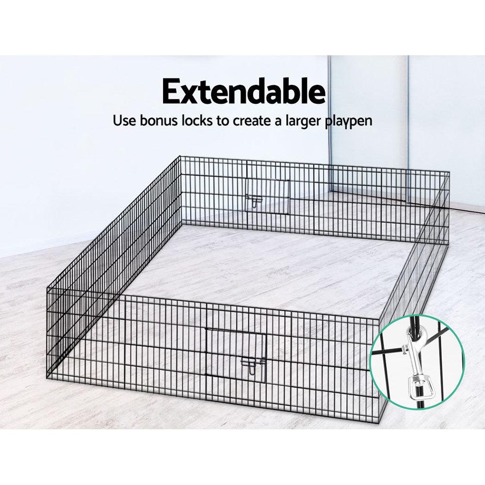 Buy i.Pet 24" 8 Panel Dog Playpen Pet Fence Exercise Cage Enclosure Play Pen discounted | Products On Sale Australia