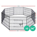 Buy i.Pet 2x24" 8 Panel Dog Playpen Pet Fence Exercise Cage Enclosure Play Pen discounted | Products On Sale Australia