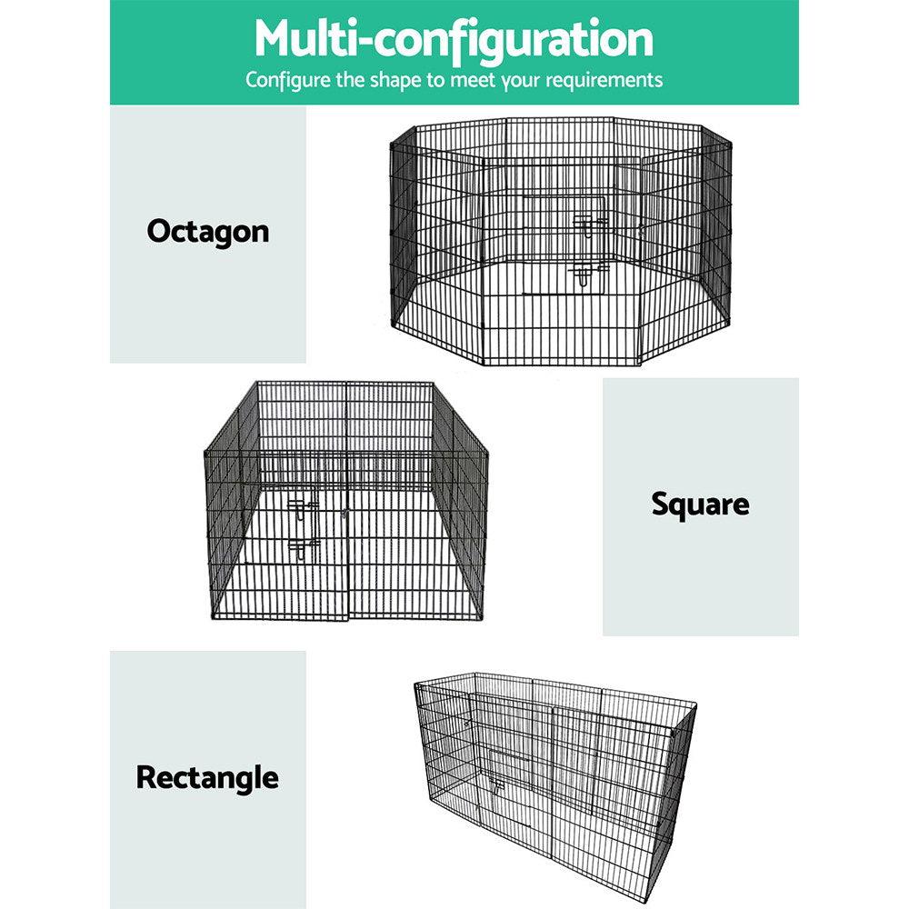 Buy i.Pet 2x36" 8 Panel Dog Playpen Pet Fence Exercise Cage Enclosure Play Pen discounted | Products On Sale Australia