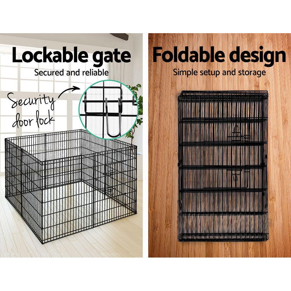 Buy i.Pet 2x36" 8 Panel Dog Playpen Pet Fence Exercise Cage Enclosure Play Pen discounted | Products On Sale Australia