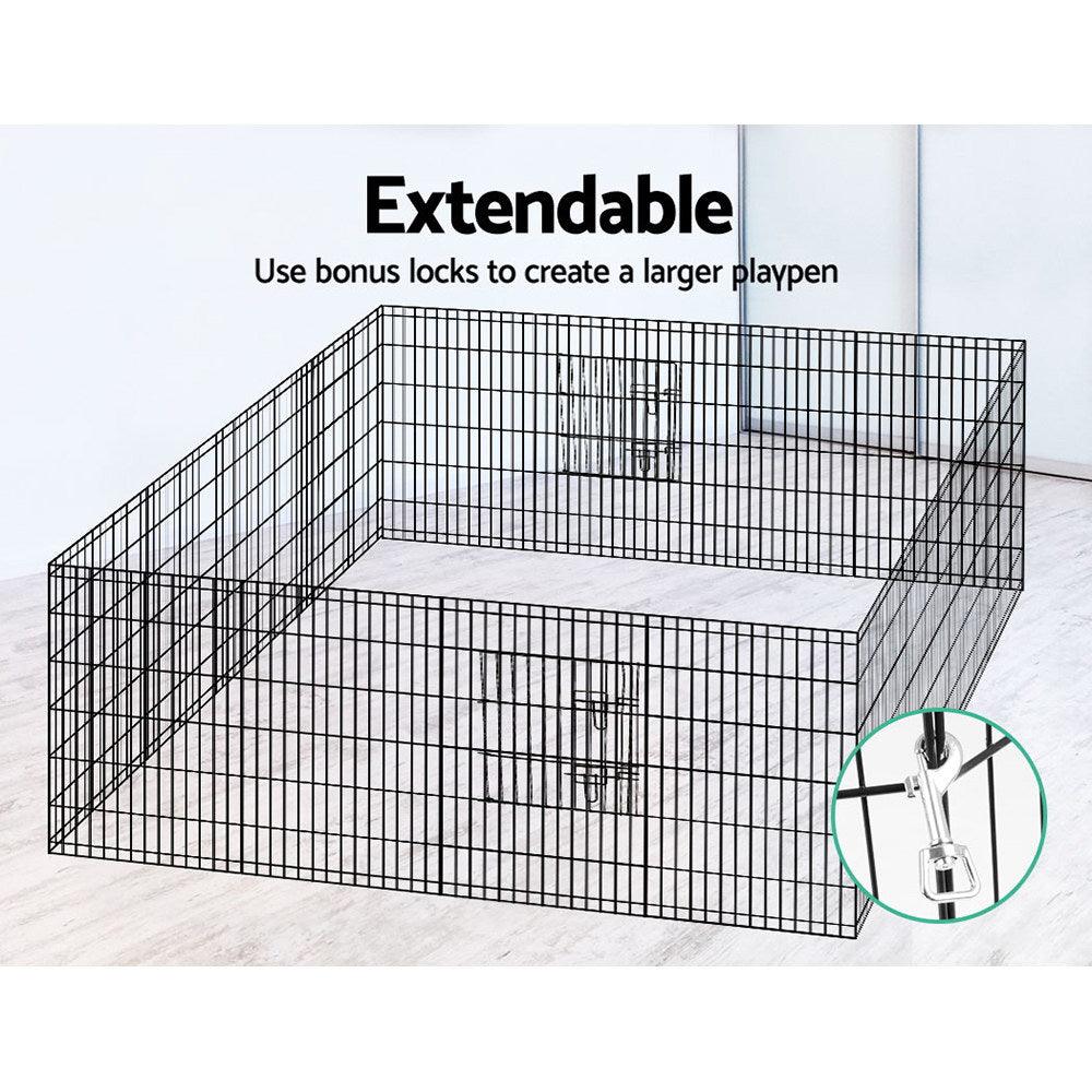 Buy i.Pet 2x36" 8 Panel Dog Playpen Pet Fence Exercise Cage Enclosure Play Pen discounted | Products On Sale Australia