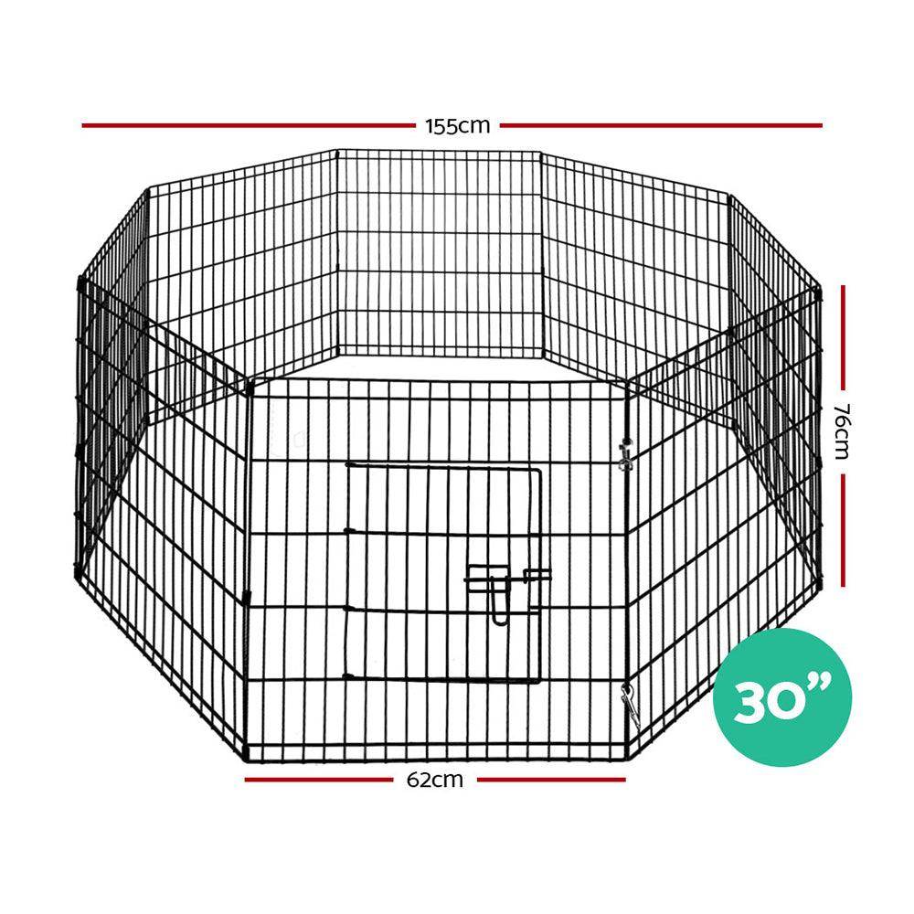 Buy i.Pet 30" 8 Panel Dog Playpen Pet Fence Exercise Cage Enclosure Play Pen discounted | Products On Sale Australia