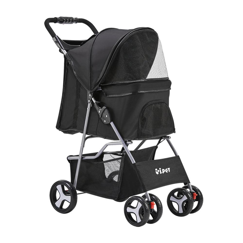 Buy i.Pet 4 Wheel Pet Stroller - Black discounted | Products On Sale Australia