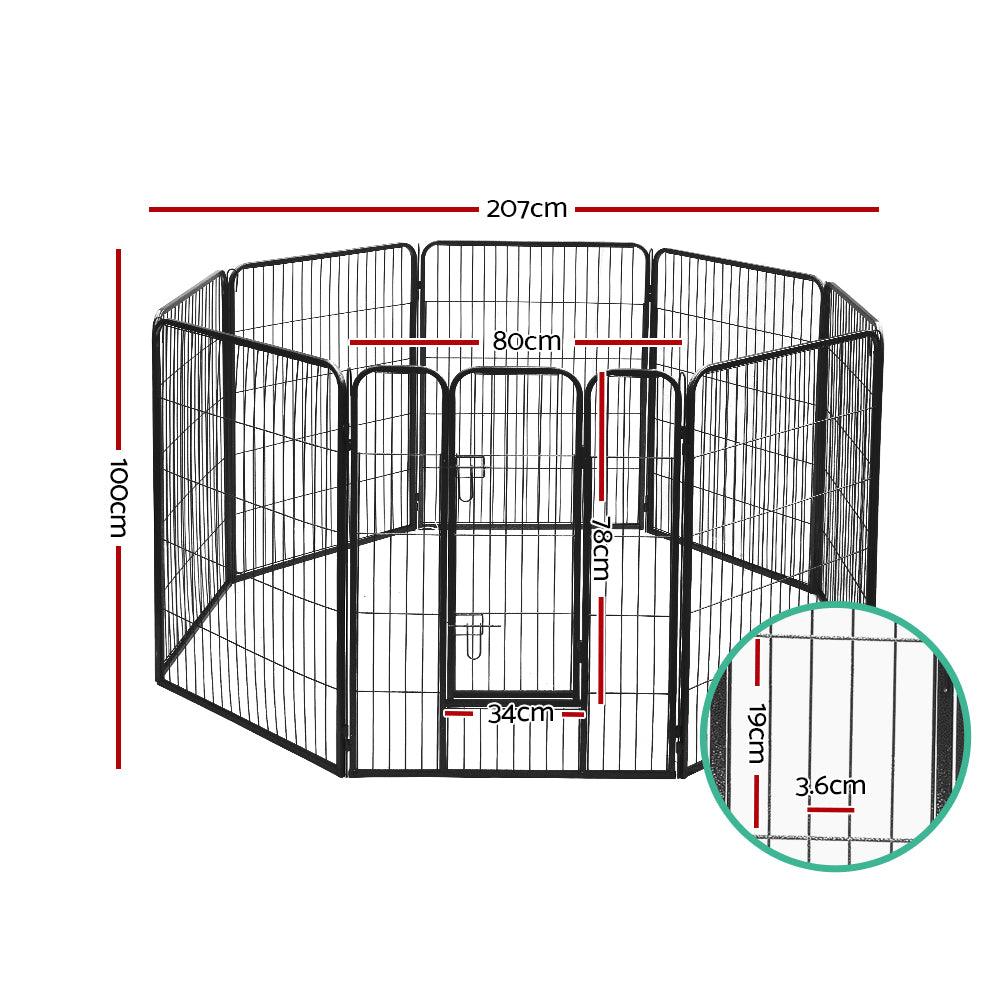 Buy i.Pet 40" 8 Panel Dog Playpen Pet Exercise Cage Enclosure Fence Play Pen discounted | Products On Sale Australia