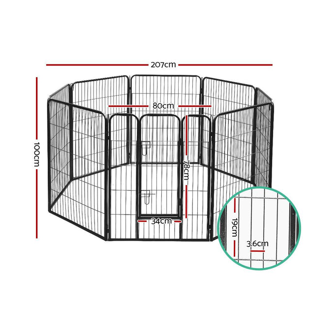 Buy i.Pet 40" 8 Panel Dog Playpen Pet Exercise Cage Enclosure Fence Play Pen discounted | Products On Sale Australia