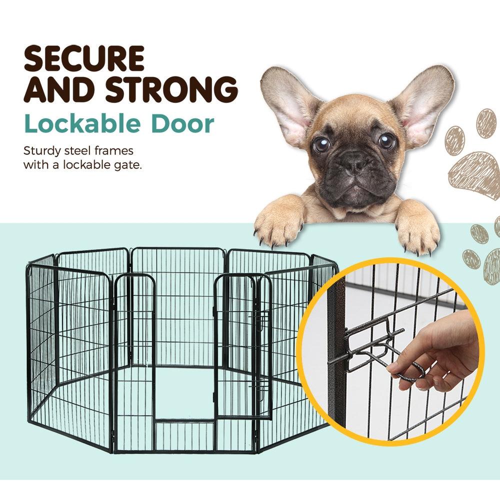 Buy i.Pet 40" 8 Panel Dog Playpen Pet Exercise Cage Enclosure Fence Play Pen discounted | Products On Sale Australia