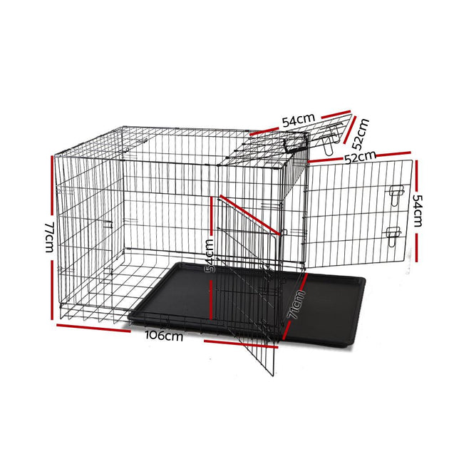 Buy i.Pet 42" Dog Cage Crate Large Kennel 3 Doors discounted | Products On Sale Australia