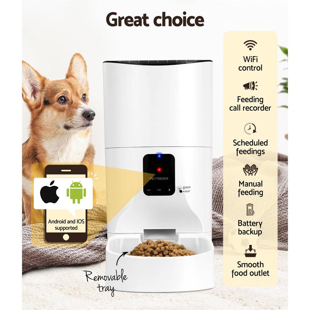 Buy i.Pet Automatic Pet Feeder 9L Wifi Auto Dog Cat Feeder Smart Food Dispenser Timer discounted | Products On Sale Australia