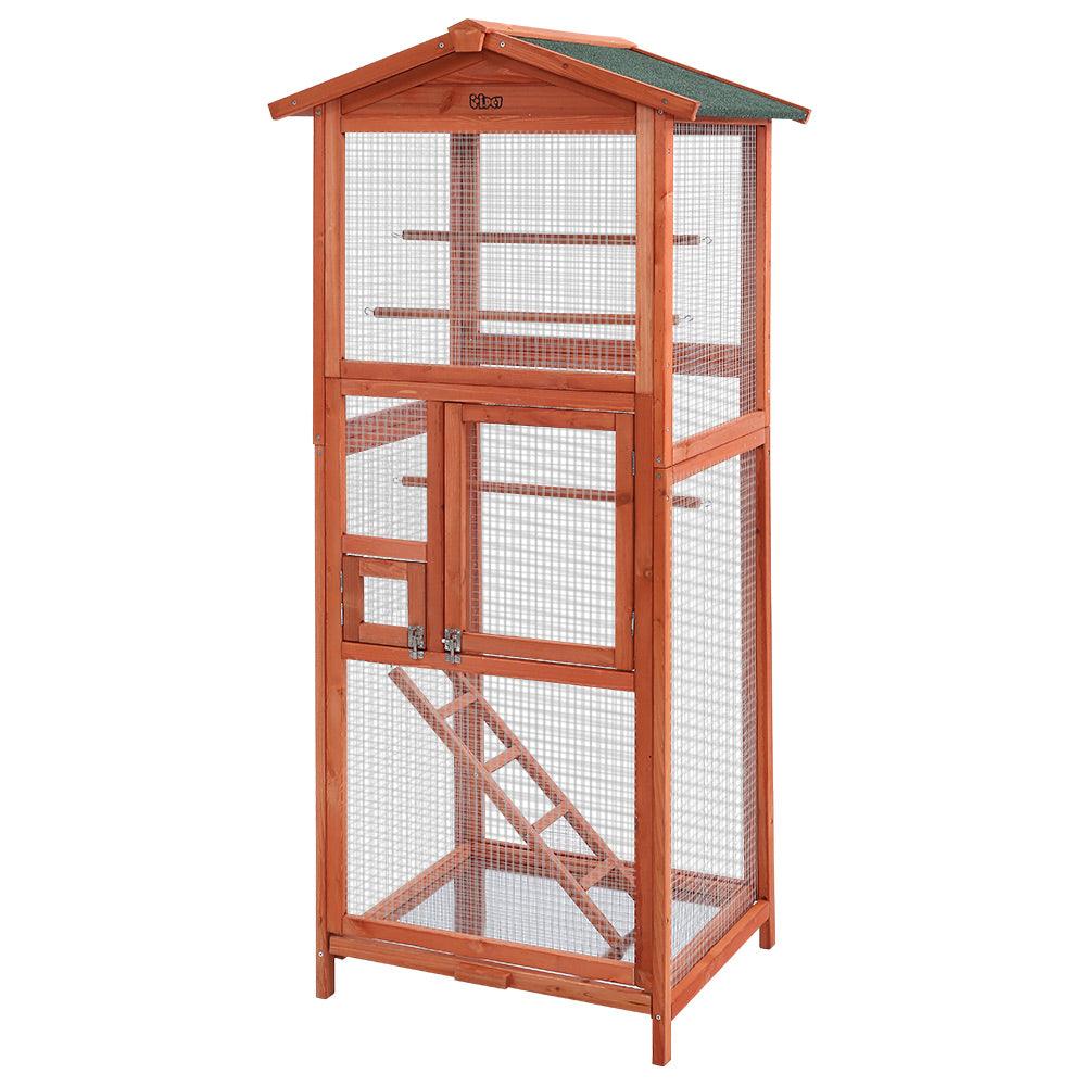 Buy i.Pet Bird Cage 72cm x 60cm x 168cm Pet Cages Large Aviary Parrot Carrier Travel Canary Wooden XL discounted | Products On Sale Australia