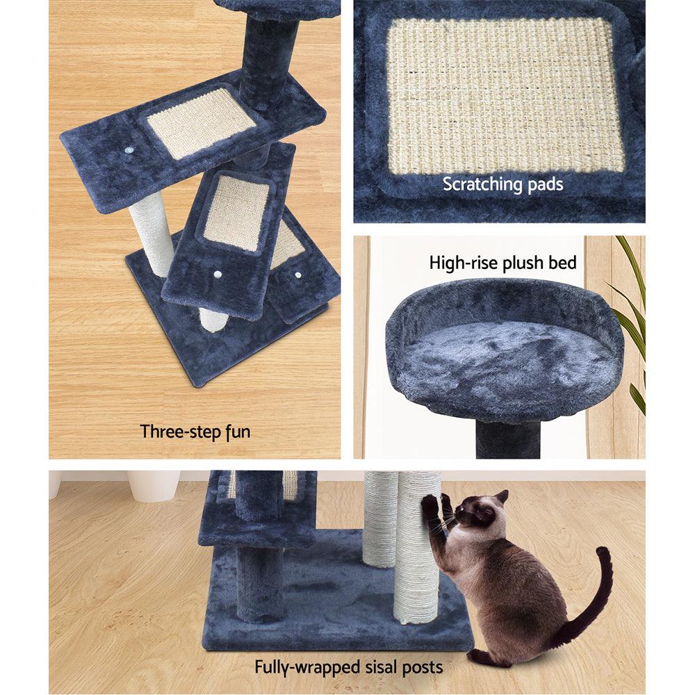 Buy i.Pet Cat Tree 100cm Scratching Post Scratcher Tower Wood Condo House Trees Bed discounted | Products On Sale Australia