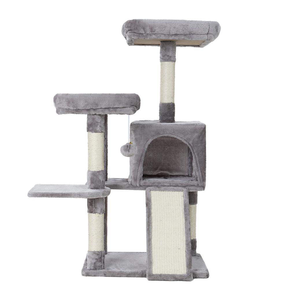 Buy i.Pet Cat Tree 103cm Tower Scratching Post Scratcher Wood Condo House Trees Grey discounted | Products On Sale Australia